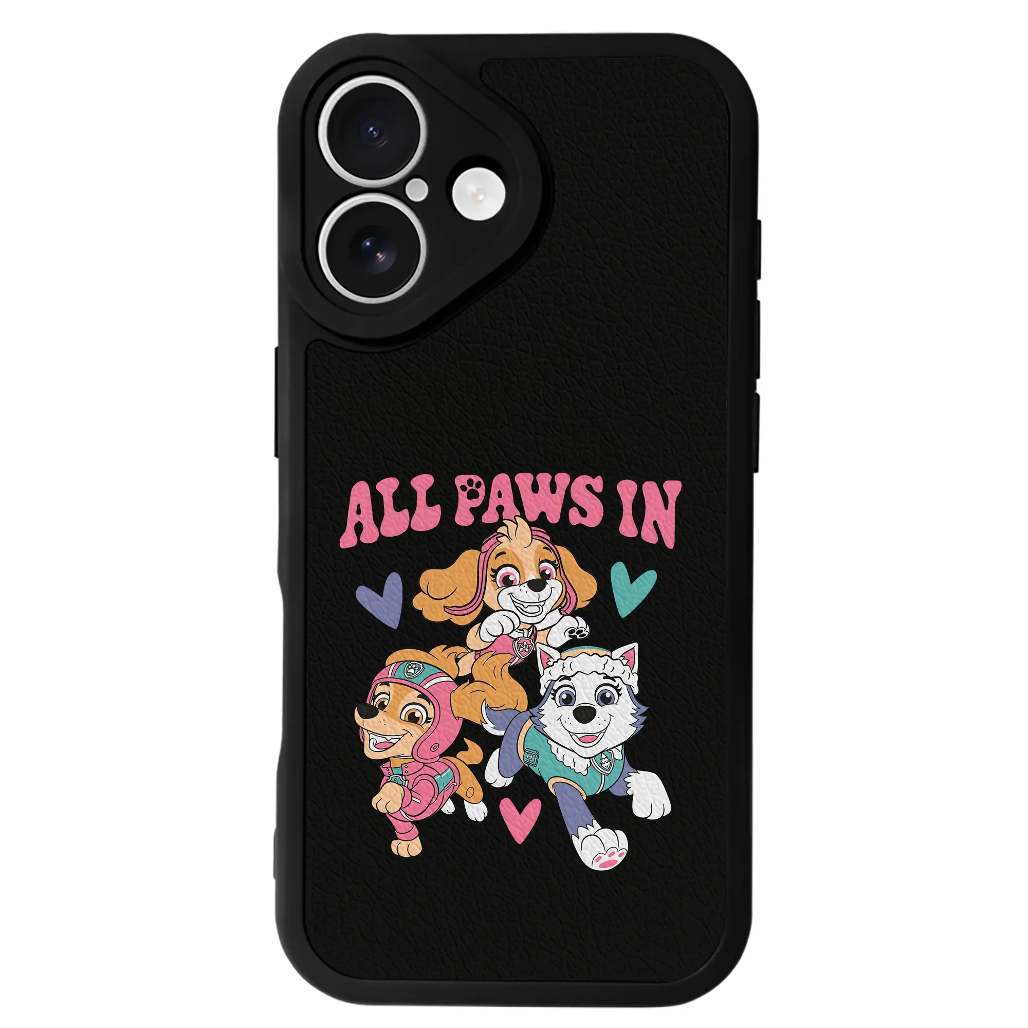 パウ・パトロール グッズ,スカイ - IPhone 16シリーズ対応 ・ シリコンスマホケース ・ レザー調 ・ 高精度フィット ・ 耐衝撃 ・ ワイヤレス充電対応 ・ 精密カット